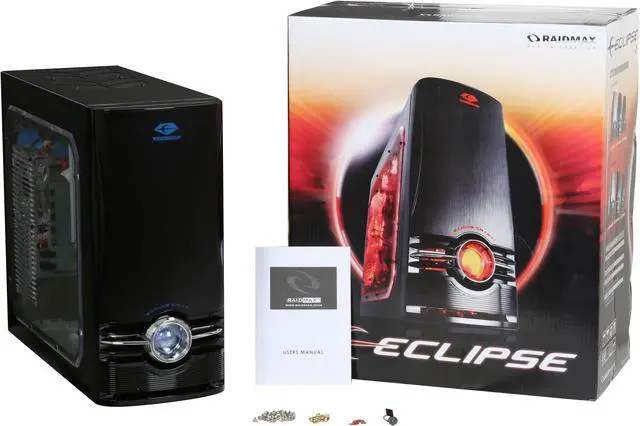 Alt view image 13 of 13 - RAIDMAX ECLIPSE ATX-989WBBL Black 0.8mm STEEL SECC ATX Mid Tower Computer Case