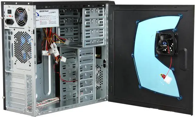 Alt view image 5 of 9 - RAIDMAX Hurricane ATX-248WBP Black SECC ATX Mid Tower Computer Case with Raidmax RX-450K 450W Power Supply