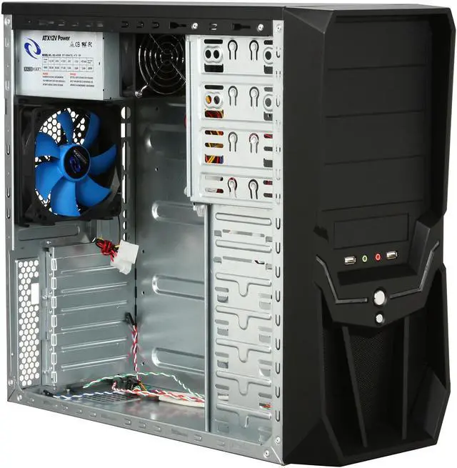 Alt view image 7 of 9 - RAIDMAX Hurricane ATX-248WBP Black SECC ATX Mid Tower Computer Case with Raidmax RX-450K 450W Power Supply