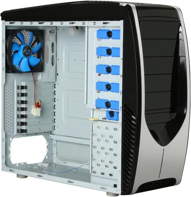 Alt view image 7 of 8 - RAIDMAX Skyline ATX-948WS Black / Silver SECC ATX Mid Tower Computer Case