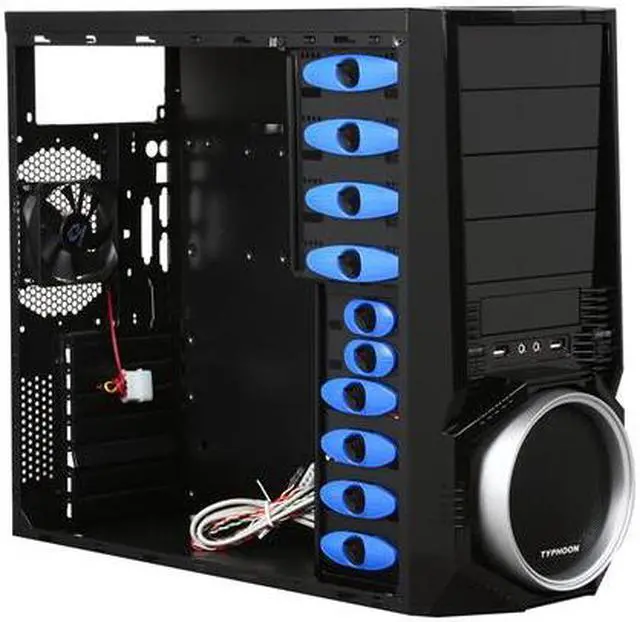 Alt view image 7 of 9 - RAIDMAX Typhoon ATX-312WS Black / Silver SECC ATX Mid Tower Computer Case