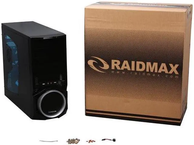 Alt view image 9 of 9 - RAIDMAX Typhoon ATX-312WS Black / Silver SECC ATX Mid Tower Computer Case
