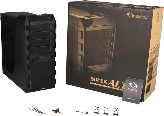 Alt view image 10 of 10 - RAIDMAX Altas ATX-295WB Black Steel / Plastic ATX Mid Tower Computer Case
