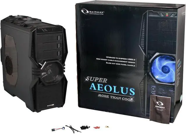 Alt view image 10 of 10 - RAIDMAX AEOLUS ATX-818WB Black Steel / Plastic ATX Mid Tower Computer Case