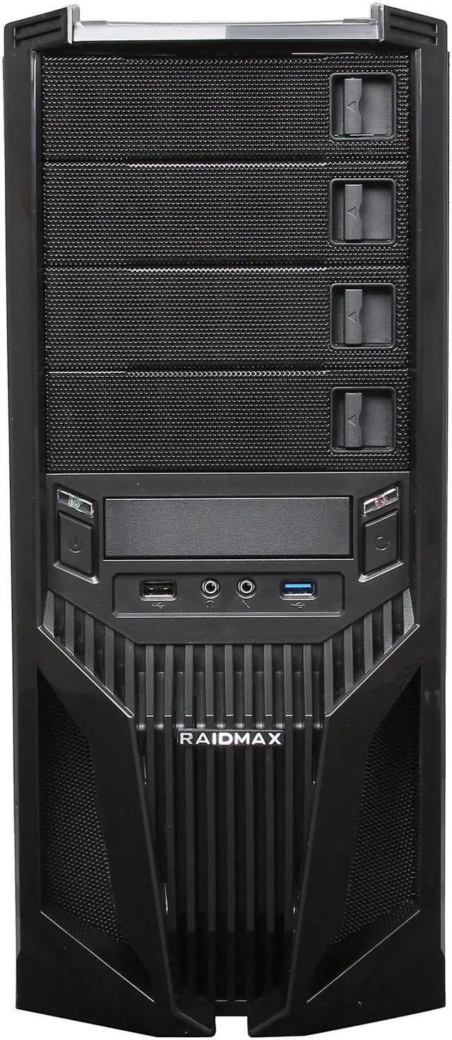 Alt view image 2 of 9 - RAIDMAX Blade ATX-298WBP Black Steel / Plastic ATX Mid Tower Computer Case 500W Power Supply