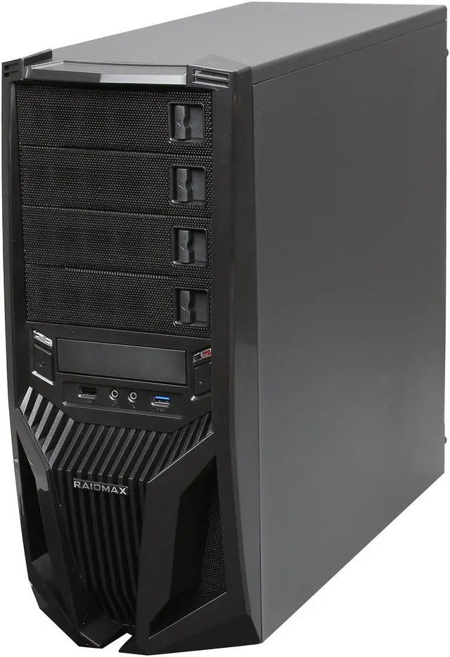 Alt view image 3 of 9 - RAIDMAX Blade ATX-298WBP Black Steel / Plastic ATX Mid Tower Computer Case 500W Power Supply