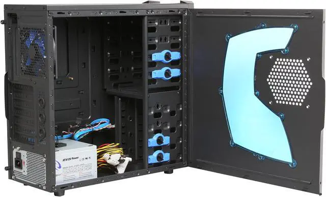 Alt view image 5 of 9 - RAIDMAX Blade ATX-298WBP Black Steel / Plastic ATX Mid Tower Computer Case 500W Power Supply