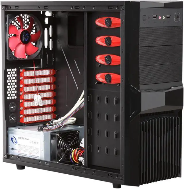 Alt view image 7 of 9 - RAIDMAX Reiter ATX-305WBP Black Steel / Plastic ATX Mid Tower Computer Case 450W Power Supply