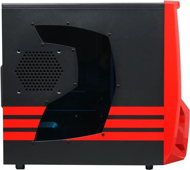 Alt view image 4 of 9 - RAIDMAX Blade ATX-298WR Black/Red Steel / Plastic ATX Mid Tower Computer Case