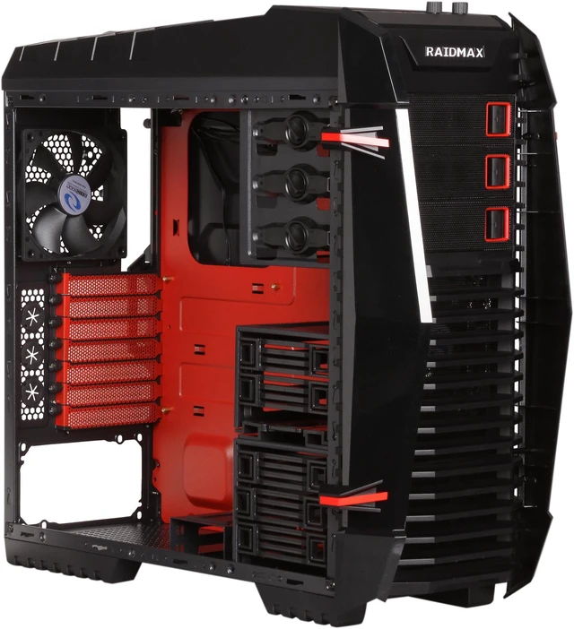 Alt view image 7 of 10 - RAIDMAX Raptor ATX-823BR Black Steel / Plastic ATX Mid Tower Computer Case