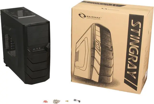 Alt view image 9 of 9 - RAIDMAX Sting Ray ATX-249B Black Steel / Plastic ATX Mid Tower Computer Case