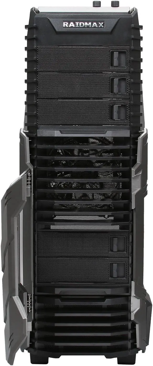 Alt view image 2 of 10 - RAIDMAX Agusta ATX-605BT Black / Titanium Steel / Plastic ATX Full Tower Computer Case
