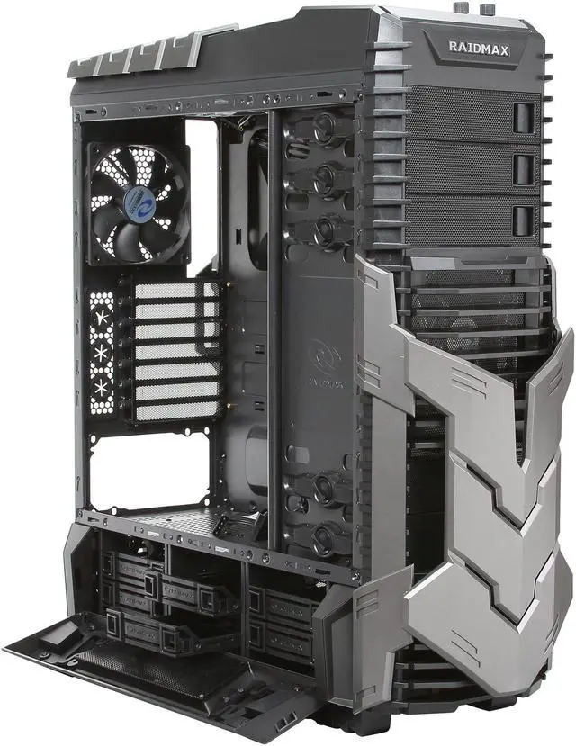 Alt view image 7 of 10 - RAIDMAX Agusta ATX-605BT Black / Titanium Steel / Plastic ATX Full Tower Computer Case
