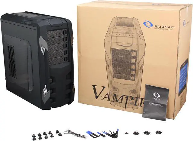 Alt view image 10 of 10 - RAIDMAX Vampire ATX-001WBTi Black Steel / Plastic ATX Full Tower Computer Case