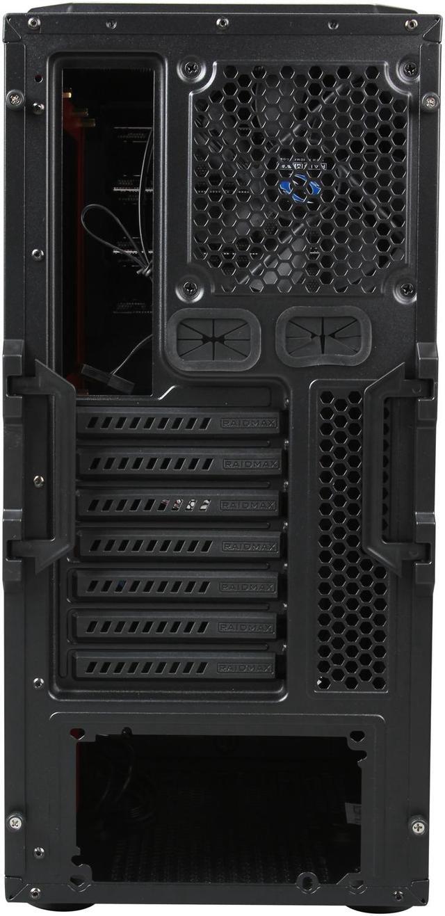 Alt view image 9 of 9 - RAIDMAX Cobra Z ATX-502WBR Black / Red Steel / Plastic ATX Mid Tower Computer Case