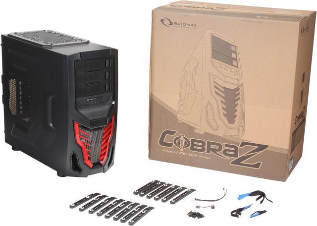 Alt view image 10 of 9 - RAIDMAX Cobra Z ATX-502WBR Black / Red Steel / Plastic ATX Mid Tower Computer Case