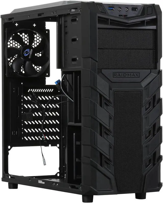 Alt view image 9 of 10 - RAIDMAX Vortex V3 ATX-403WB Black Steel / Plastic ATX Mid Tower Computer Case