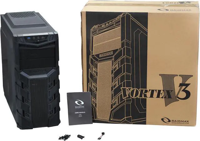 Alt view image 11 of 10 - RAIDMAX Vortex V3 ATX-403WB Black Steel / Plastic ATX Mid Tower Computer Case