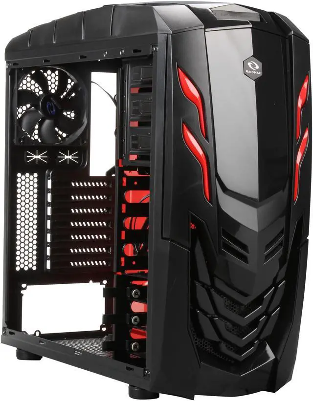 Alt view image 7 of 9 - RAIDMAX Viper GX ATX-512WBR Black / Red Steel / Plastic ATX Mid Tower Computer Case