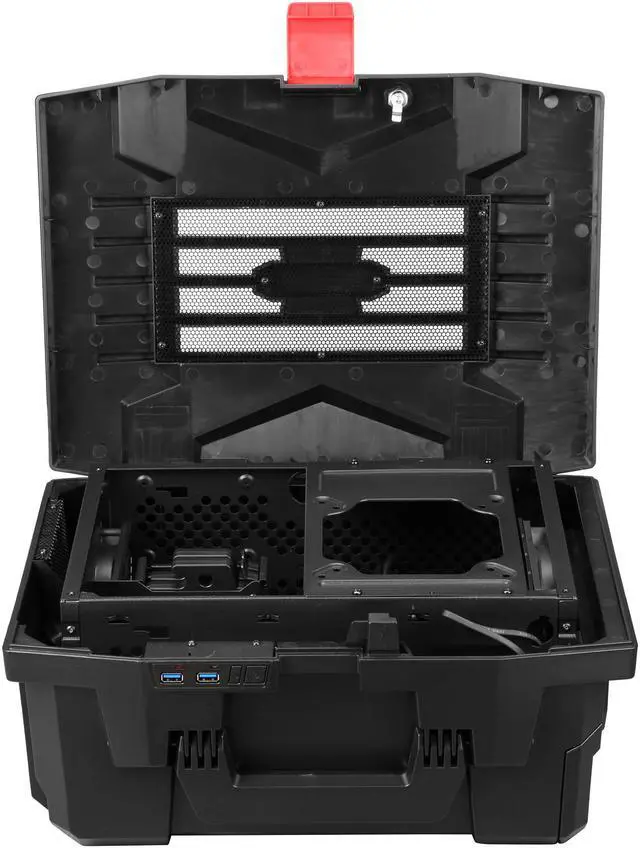 Alt view image 7 of 10 - RAIDMAX Troy ITX-121B Black Steel / Plastic Mini-ITX Tower Computer Case