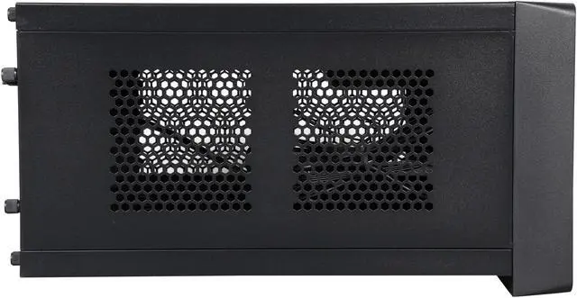Alt view image 5 of 10 - RAIDMAX Element ATX-101BGP Black/Green Steel / Plastic Mini-ITX Tower Computer Case with 450W Power Supply