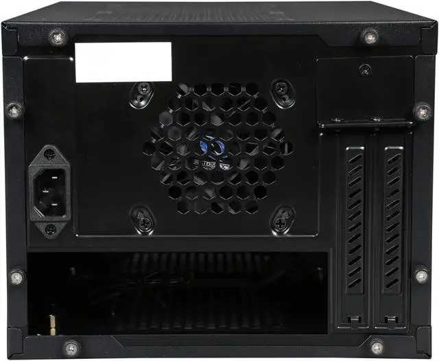 Alt view image 9 of 10 - RAIDMAX Element ATX-101BGP Black/Green Steel / Plastic Mini-ITX Tower Computer Case with 450W Power Supply