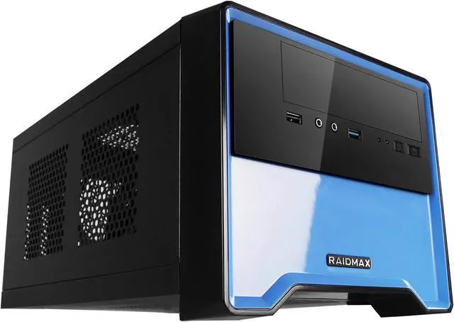 Open Box: RAIDMAX Element ATX-101BUP Black / Blue Computer Case ...