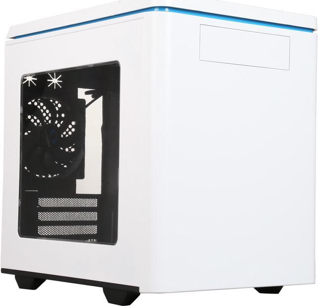 Alt view image 3 of 11 - RAIDMAX Hyperion MATX-102WWU White / Blue Aluminum / Plastic / Steel Micro ATX Tower Computer Case