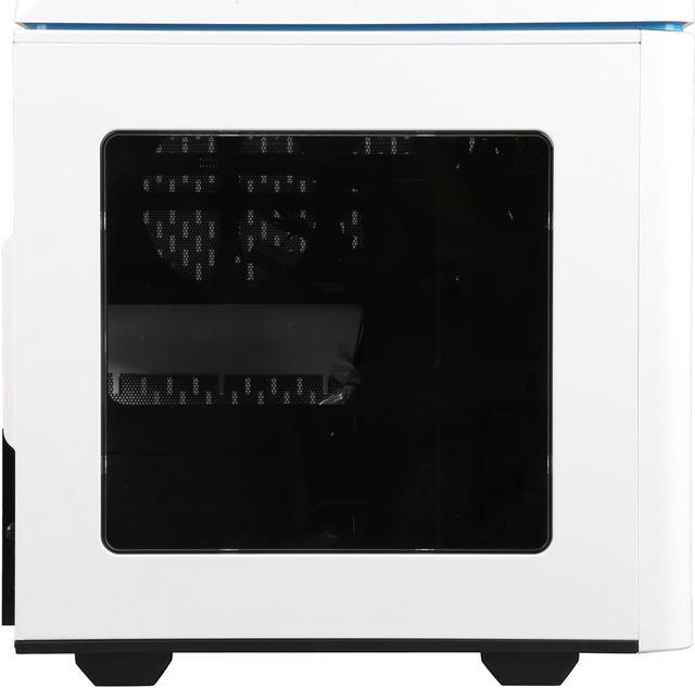 Alt view image 6 of 11 - RAIDMAX Hyperion MATX-102WWU White / Blue Aluminum / Plastic / Steel Micro ATX Tower Computer Case