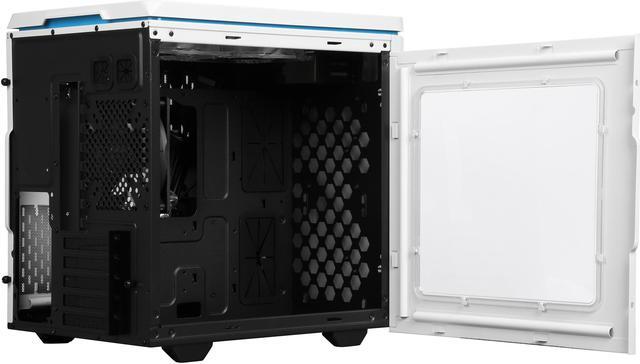 Alt view image 7 of 11 - RAIDMAX Hyperion MATX-102WWU White / Blue Aluminum / Plastic / Steel Micro ATX Tower Computer Case