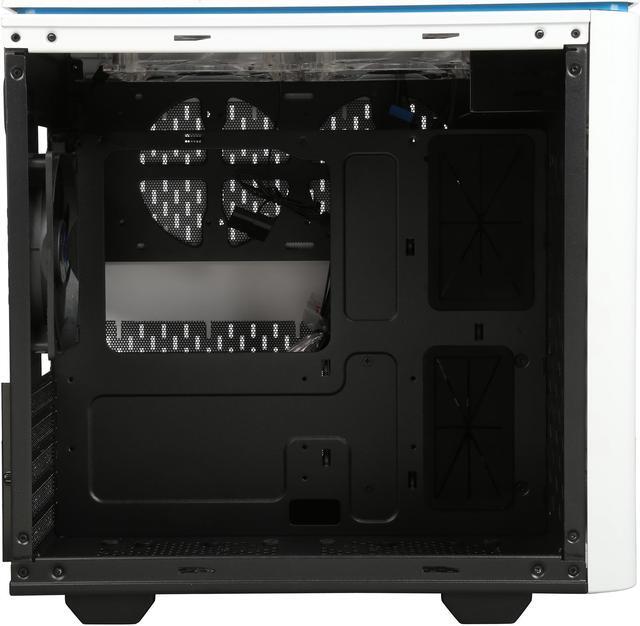 Alt view image 8 of 11 - RAIDMAX Hyperion MATX-102WWU White / Blue Aluminum / Plastic / Steel Micro ATX Tower Computer Case