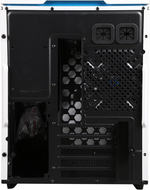Alt view image 11 of 11 - RAIDMAX Hyperion MATX-102WWU White / Blue Aluminum / Plastic / Steel Micro ATX Tower Computer Case