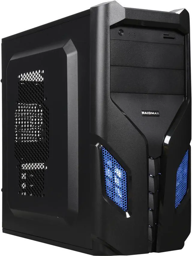 Main image of RAIDMAX EXO ATX-108BU Black / Blue Steel / Plastic ATX Mid Tower Computer Case