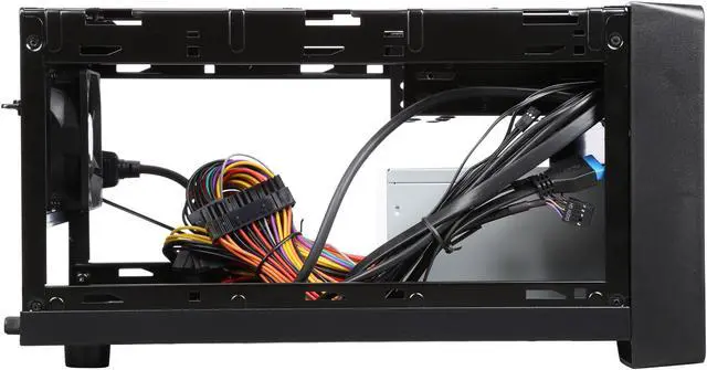 Alt view image 6 of 9 - RAIDMAX Element ITX-101BPS Black/Grey Steel / Plastic Mini-ITX Computer Case with 450W Power Supply