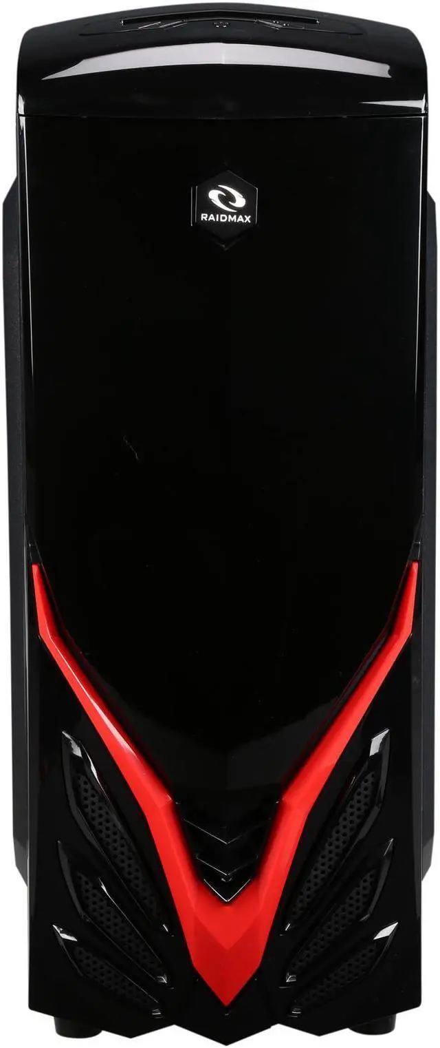 Alt view image 3 of 11 - RAIDMAX Viper II ATX-A07WBR Black / Red Steel / Plastic ATX Tower Computer Case