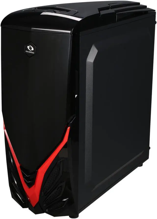 Alt view image 4 of 11 - RAIDMAX Viper II ATX-A07WBR Black / Red Steel / Plastic ATX Tower Computer Case