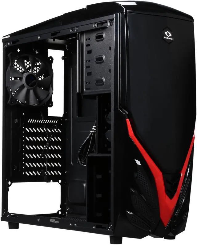 Alt view image 8 of 11 - RAIDMAX Viper II ATX-A07WBR Black / Red Steel / Plastic ATX Tower Computer Case