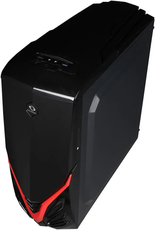 Alt view image 9 of 11 - RAIDMAX Viper II ATX-A07WBR Black / Red Steel / Plastic ATX Tower Computer Case