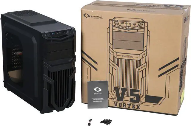 Alt view image 9 of 9 - RAIDMAX Vortex V5 ATX-405WB Black Steel / Plastic ATX Mid Tower Computer Case