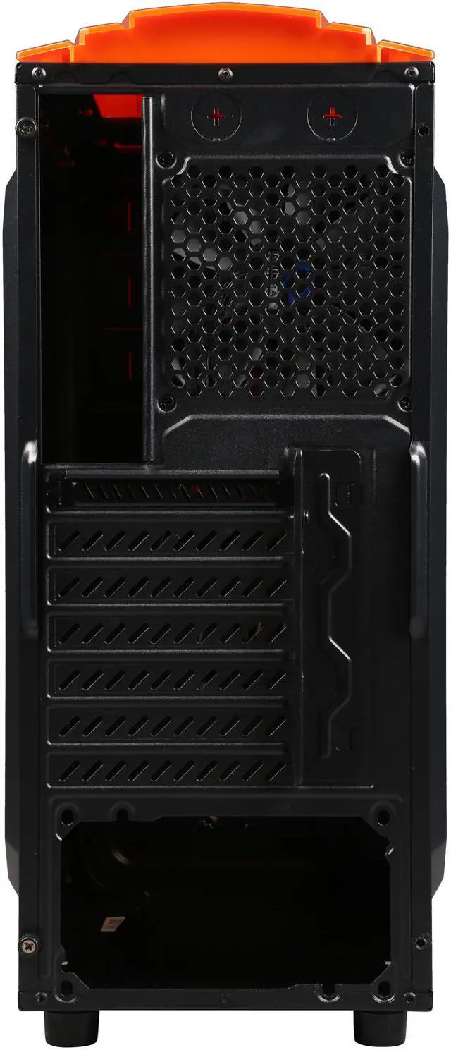 Alt view image 10 of 11 - RAIDMAX Ninja II ATX-A06WBO Black / Orange Steel / Plastic ATX Tower Computer Case