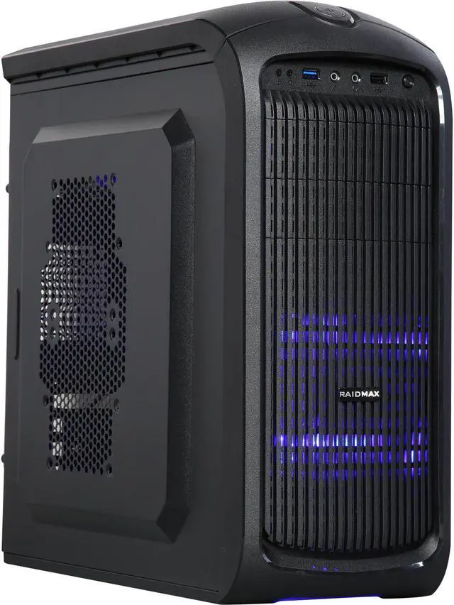 Main image of RAIDMAX Strato ATX-109BP Black Steel / Plastic ATX Mid Tower Computer Case with Pre-installed 450W Power Supply