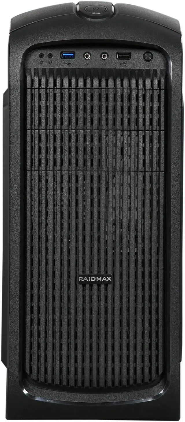 Alt view image 2 of 9 - RAIDMAX Strato ATX-109BP Black Steel / Plastic ATX Mid Tower Computer Case with Pre-installed 450W Power Supply