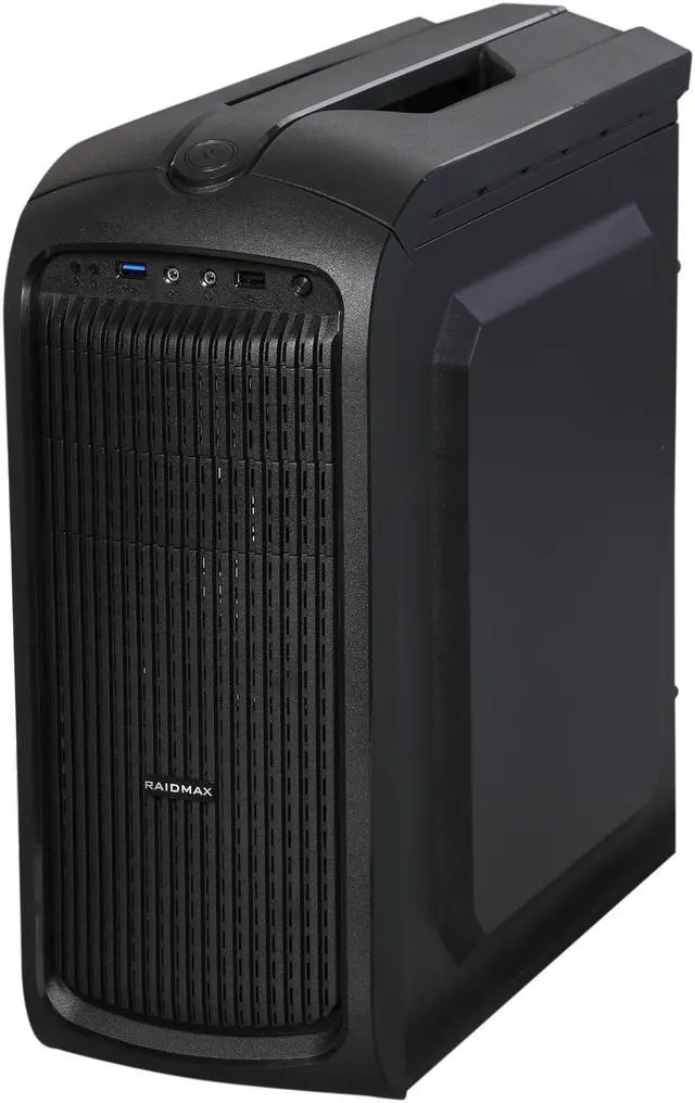 Alt view image 3 of 9 - RAIDMAX Strato ATX-109BP Black Steel / Plastic ATX Mid Tower Computer Case with Pre-installed 450W Power Supply