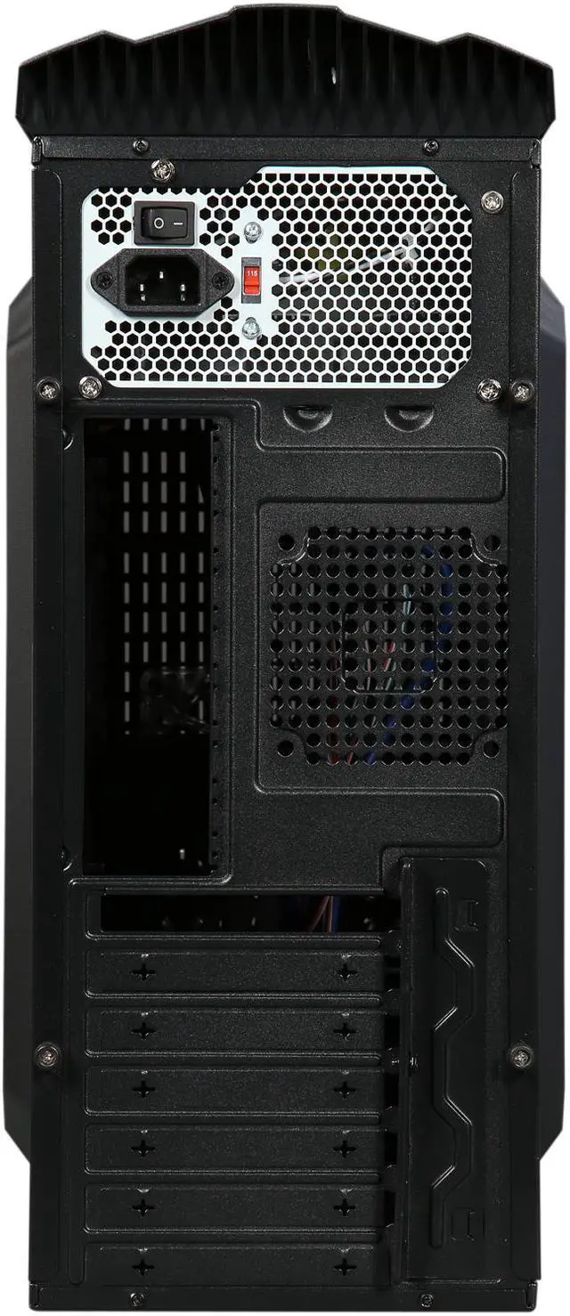 Alt view image 8 of 9 - RAIDMAX Strato ATX-109BP Black Steel / Plastic ATX Mid Tower Computer Case with Pre-installed 450W Power Supply