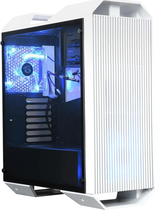 Alt view image 2 of 10 - RAIDMAX Monster II SE ATX-A08TW White Plastic/Steel/Tempered Glass ATX Mid Tower Computer Case
