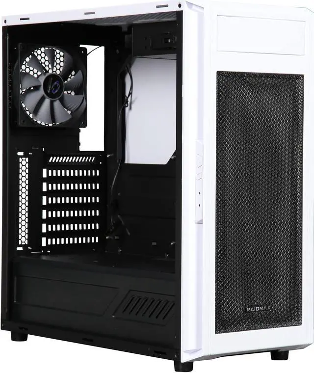 Alt view image 11 of 13 - RAIDMAX ALPHA-WLW White Steel / Plastic ATX Tower Computer Case