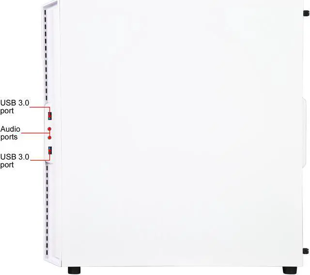 Alt view image 7 of 13 - RAIDMAX ALPHA-WLW White Steel / Plastic ATX Tower Computer Case