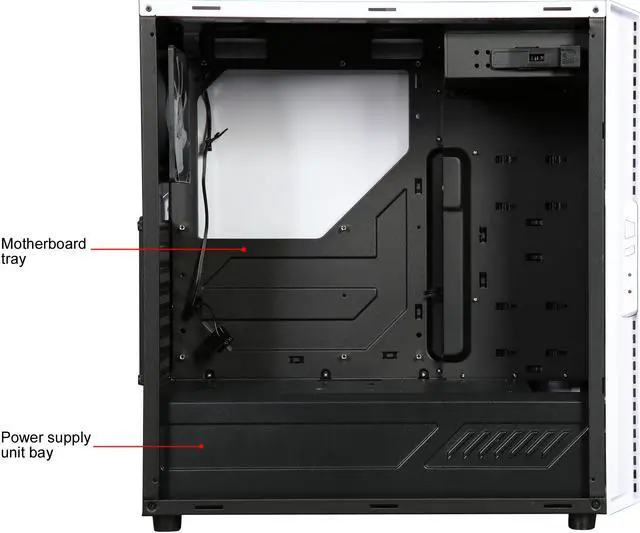 Alt view image 10 of 13 - RAIDMAX ALPHA-WLW White Steel / Plastic ATX Tower Computer Case