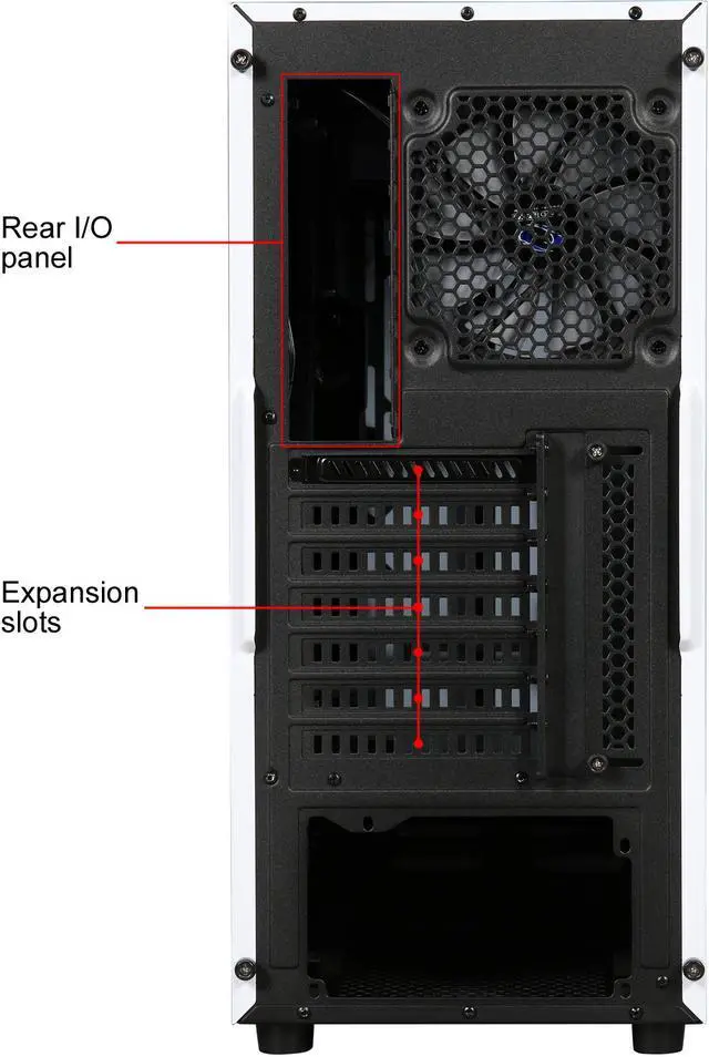 Alt view image 13 of 13 - RAIDMAX ALPHA-WLW White Steel / Plastic ATX Tower Computer Case