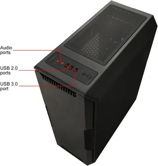 Alt view image 8 of 10 - RAIDMAX GHOST T11-WB Black Plastic / Steel / Acrylic ATX Mid Tower Computer Case